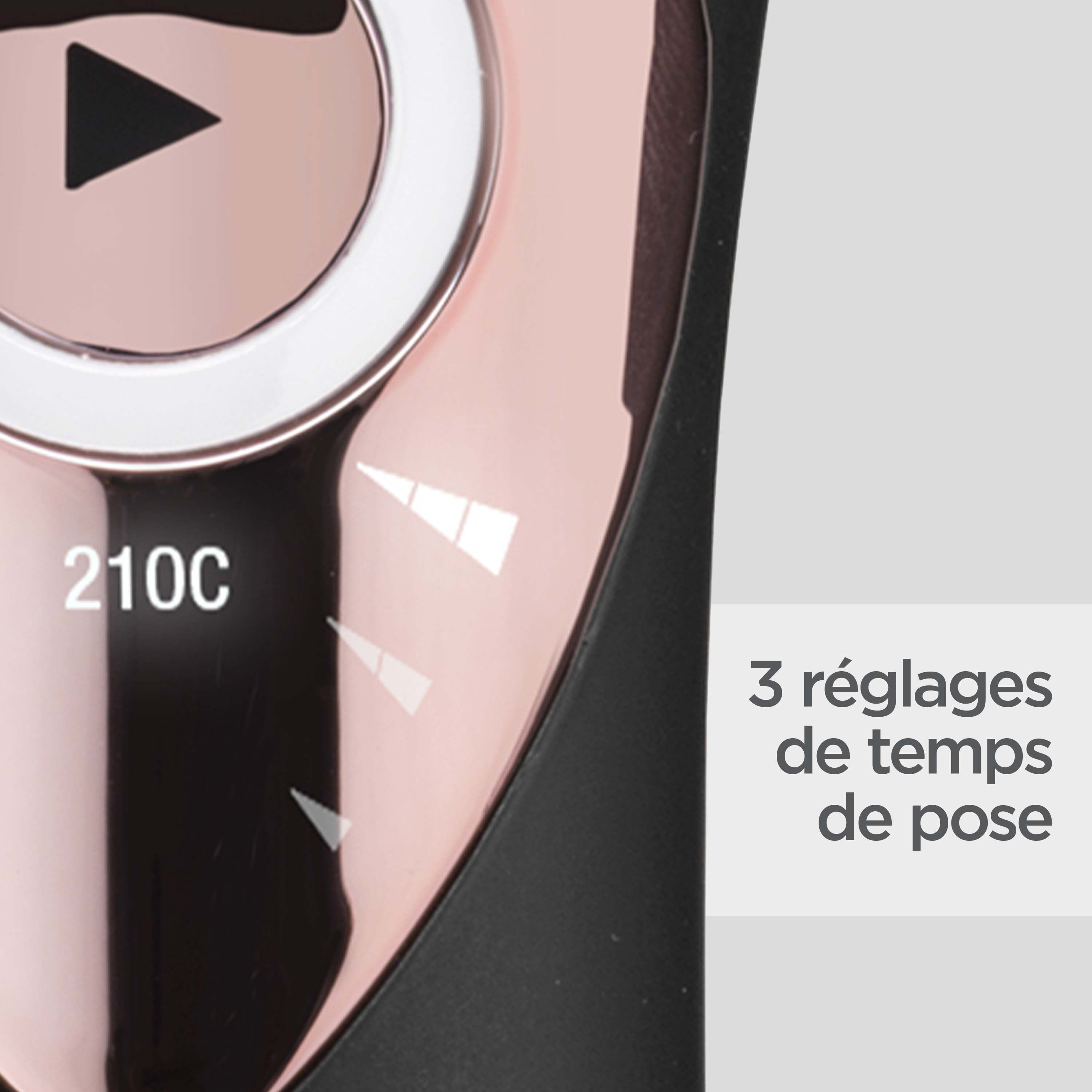 3 r&eacute;glages de temps de pose